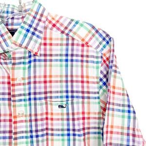 Vineyard Vines Multicolor Plaid Tucker Button Down Sz S